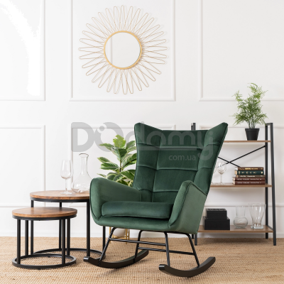 Крісло-гойдалка MEBEL ELITE JACKSON Зелений, фото 1