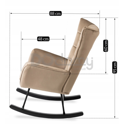 Кресло-качели MEBEL ELITE JACKSON Бежевый, фото 6