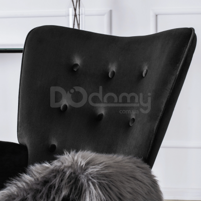 Крісло-гойдалка MEBEL ELITE ELIS Чорний, фото 2