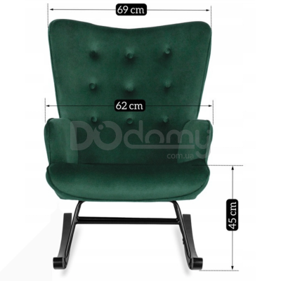 Крісло-гойдалка MEBEL ELITE ELIS Зелений, фото 4