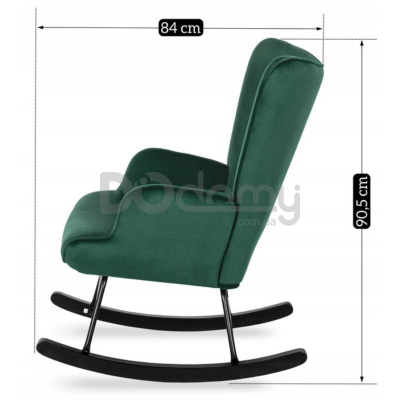 Крісло-гойдалка MEBEL ELITE ELIS Зелений, фото 5