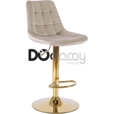 Барный стул MEBEL ELITE ARCOS Бежевый/Золотой, фото 1