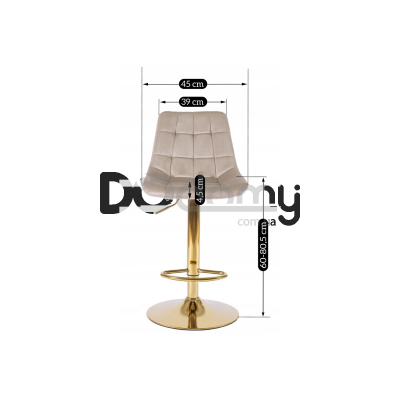 Барный стул MEBEL ELITE ARCOS Бежевый/Золотой, фото 3