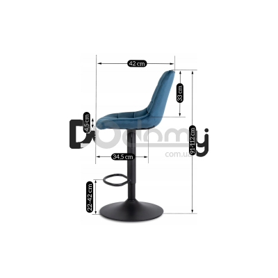 Барный стул MEBEL ELITE ARCOS 2 Синий, фото 5