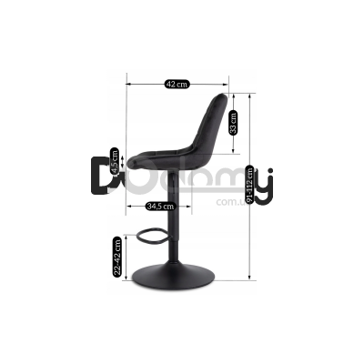 Барный стул MEBEL ELITE ARCOS 2 Черный, фото 3