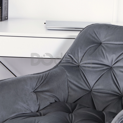 Офисное кресло MEBEL ELITE MILAN Серый/Золотой, фото 3