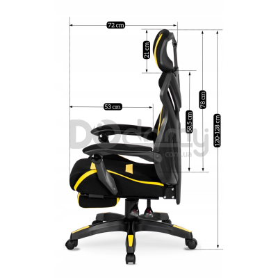 Офісне крісло MEBEL ELITE MAXIMO Чорний / Жовтий, фото 4