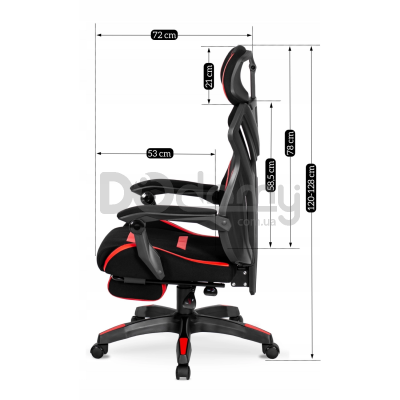 Офісне крісло MEBEL ELITE MAXIMO Чорний / Червоний, фото 4