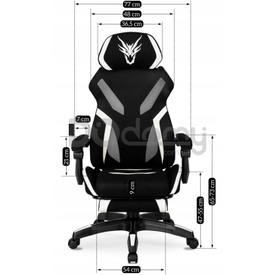 Офисное кресло MEBEL ELITE MAXIMO Черный/Белый, фото 3