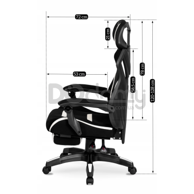 Офисное кресло MEBEL ELITE MAXIMO Черный/Белый, фото 4