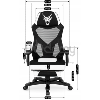 Офисное кресло MEBEL ELITE BING Черный/Белый, фото 2