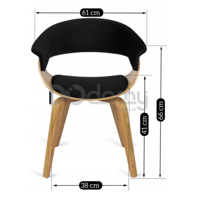 Кресло MEBEL ELITE GARY Черный / Дуб Золотой, фото 5