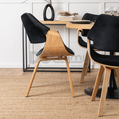 Крісло MEBEL ELITE LUISE Чорний / Дуб Золотий, фото 5