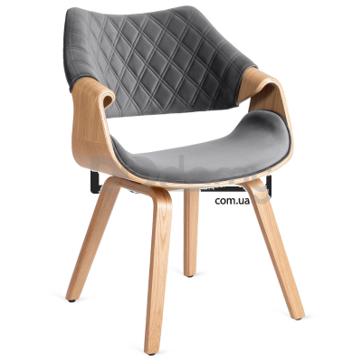 Крісло MEBEL ELITE LUISE Сірий / Дуб Золотий, фото 1