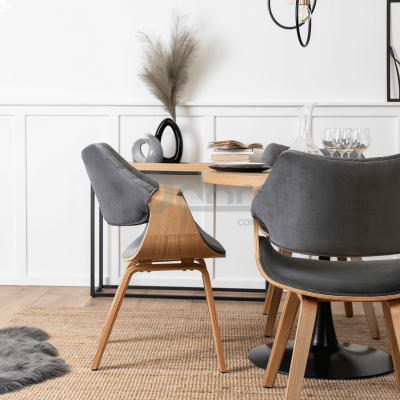 Крісло MEBEL ELITE LUISE Сірий / Дуб Золотий, фото 4