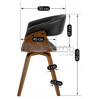 Кресло MEBEL ELITE OHIO Черный, фото 7