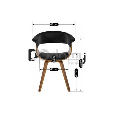 Кресло MEBEL ELITE OHIO 2 Черный, фото 8