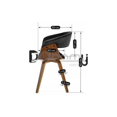 Кресло MEBEL ELITE OHIO 2 Черный, фото 9