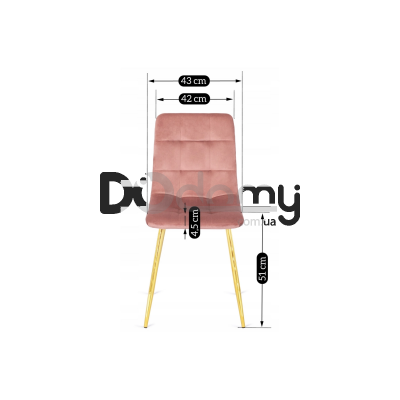 Стул MEBEL ELITE YORK Розовый/Золотой, фото 4