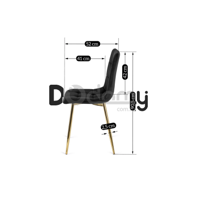 Стул MEBEL ELITE YORK Черный/Золотой, фото 5