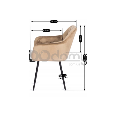 Кресло MEBEL ELITE VIKI Бежевый, фото 4