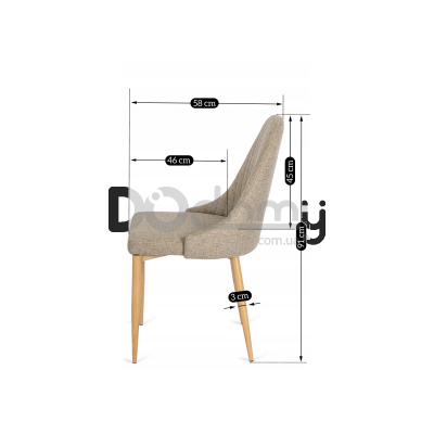 Крісло MEBEL ELITE TORINO Бежевий, фото 7