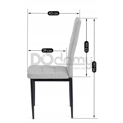 Стілець MEBEL ELITE TEX Сірий, фото 3