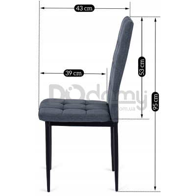 Стул MEBEL ELITE TEX Темно-серый, фото 7