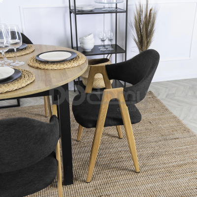 Кресло MEBEL ELITE RUIZ Черный / Дуб, фото 3