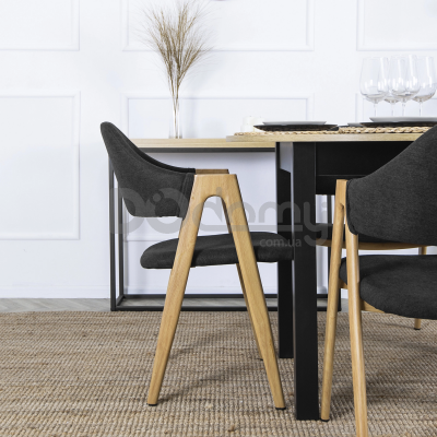 Кресло MEBEL ELITE RUIZ Черный / Дуб, фото 4