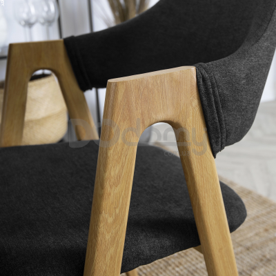 Кресло MEBEL ELITE RUIZ Черный / Дуб, фото 5