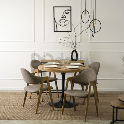 Кресло MEBEL ELITE RUIZ Бежевый / Дуб, фото 5