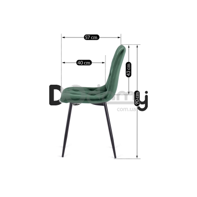 Стілець MEBEL ELITE ROBIN Зелений, фото 5