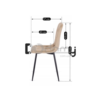 Стілець MEBEL ELITE ROBIN Бежевий, фото 5