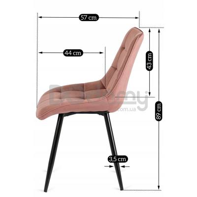 Стул MEBEL ELITE RIO Розовый, фото 5