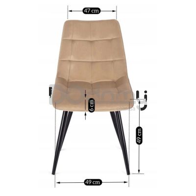 Стілець MEBEL ELITE RIO Бежевий, фото 4