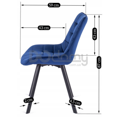 Стілець MEBEL ELITE RICK Синій, фото 5