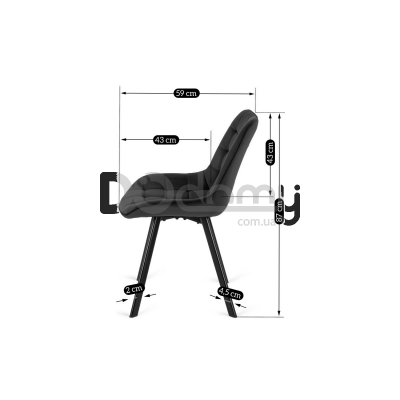 Стілець MEBEL ELITE RICK Чорний, фото 4