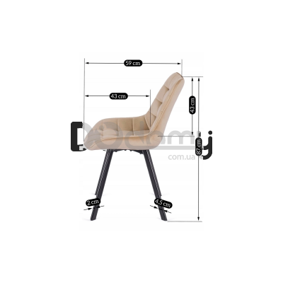 Стілець MEBEL ELITE RICK Бежевий, фото 5