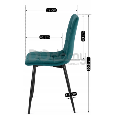 Стул MEBEL ELITE PERU Бирюзовый, фото 6