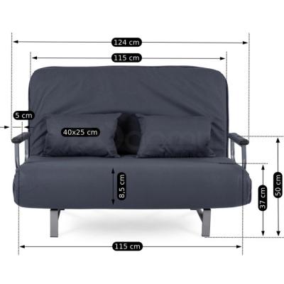 Диван раскладной MEBEL ELITE DARK 2 серый, фото 5