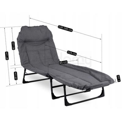 Кресло раскладное MEBEL ELITE ERIC серый, фото 4