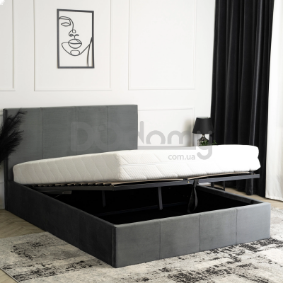 Кровать MEBEL ELITE MELIA 160х200 Серый, фото 2