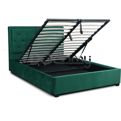 Ліжко MEBEL ELITE CROS 160х200 Зелений, фото 4