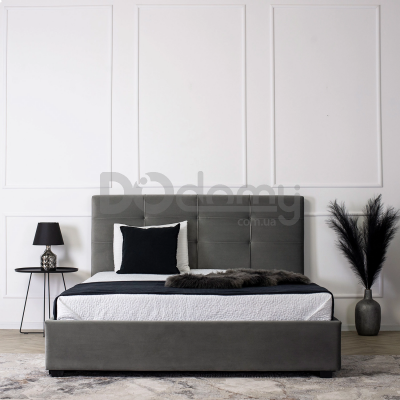 Ліжко MEBEL ELITE TINGA 140х200 Сірий, фото 2