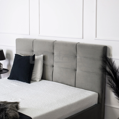 Ліжко MEBEL ELITE TINGA 140х200 Сірий, фото 3