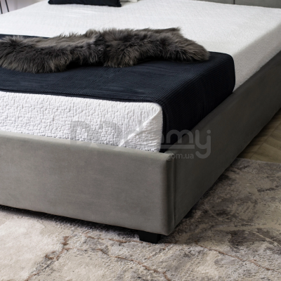 Ліжко MEBEL ELITE TINGA 140х200 Сірий, фото 4
