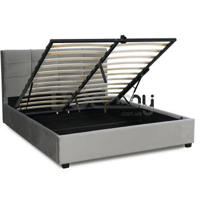 Ліжко MEBEL ELITE TINGA 140х200 Сірий, фото 6
