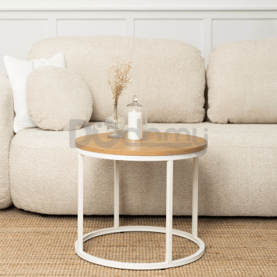 Журнальний стіл MEBEL ELITE ANN Дуб / Білий, фото 1