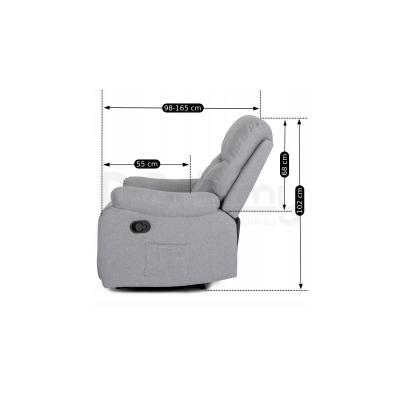 Крісло реклайнер MEBEL ELITE INTER 2 сірий, фото 5